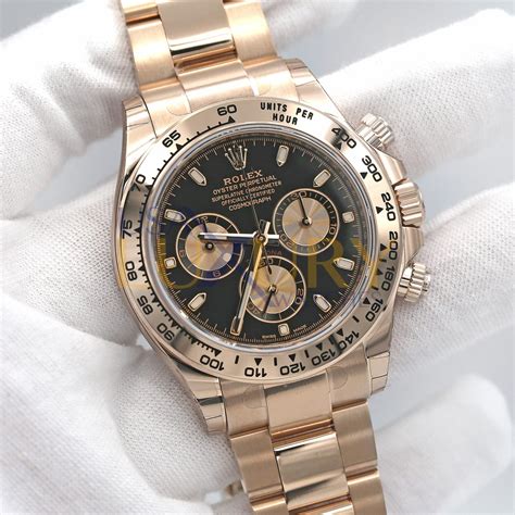 rolex gold and silver black|rolex daytona everose gold price.